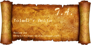 Tolmár Anita névjegykártya