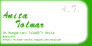 anita tolmar business card